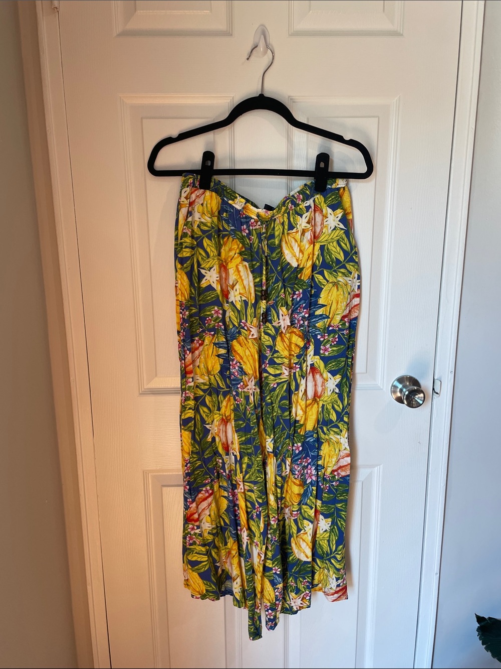 Tropical Floral Wide-Leg Pants